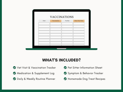 Printable Canine Wellness Planner: Digital Pet Health Journal & Organizer for Dog Care - Drake Dog Cancer Foundation