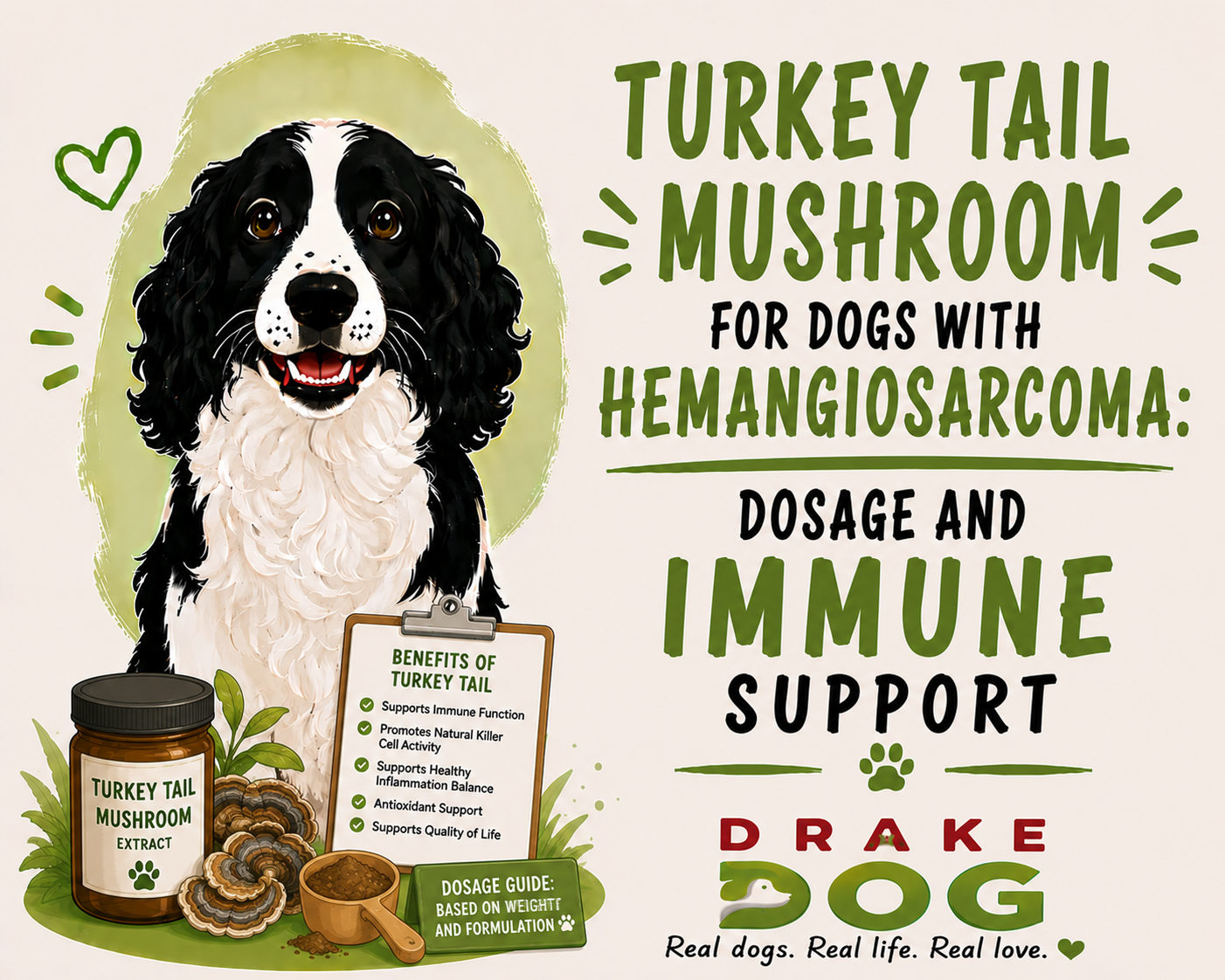 Turkey Tail Mushroom for Dogs with Hemangiosarcoma: Dosage and Immune Support
