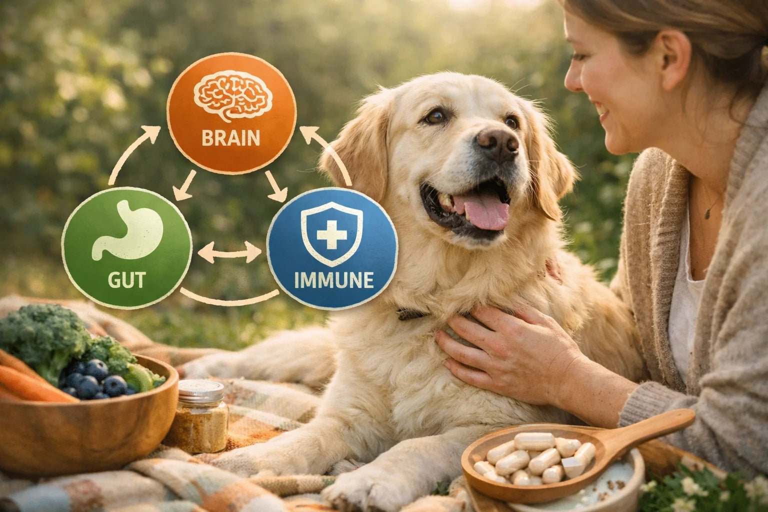 The Gut-Brain-Immune Axis: Why Your Dog’s Microbiome Is the Secret to Cancer Prevention - Drake Dog Cancer Foundation