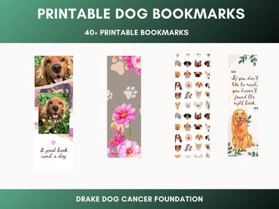 Customizable Dog Bookmarks: 40+ Printable Designs (Canva Editable) - Drake Dog Cancer Foundation