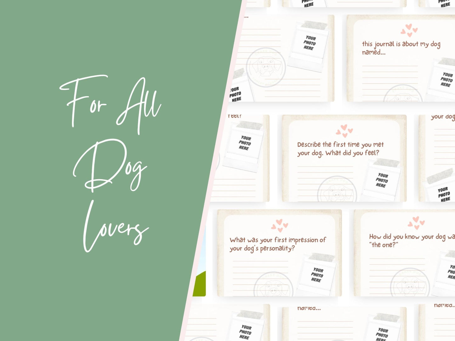 Dog Lovers Memory Journal: 100+ Prompts for Capturing Special Moments - Digital Pet Keepsake Download - Drake Dog Cancer Foundation