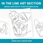 Printable Dog Coloring Book for Adults & Teens: Stress Relief with Bonus Line Art PDF - Drake Dog Cancer Foundation