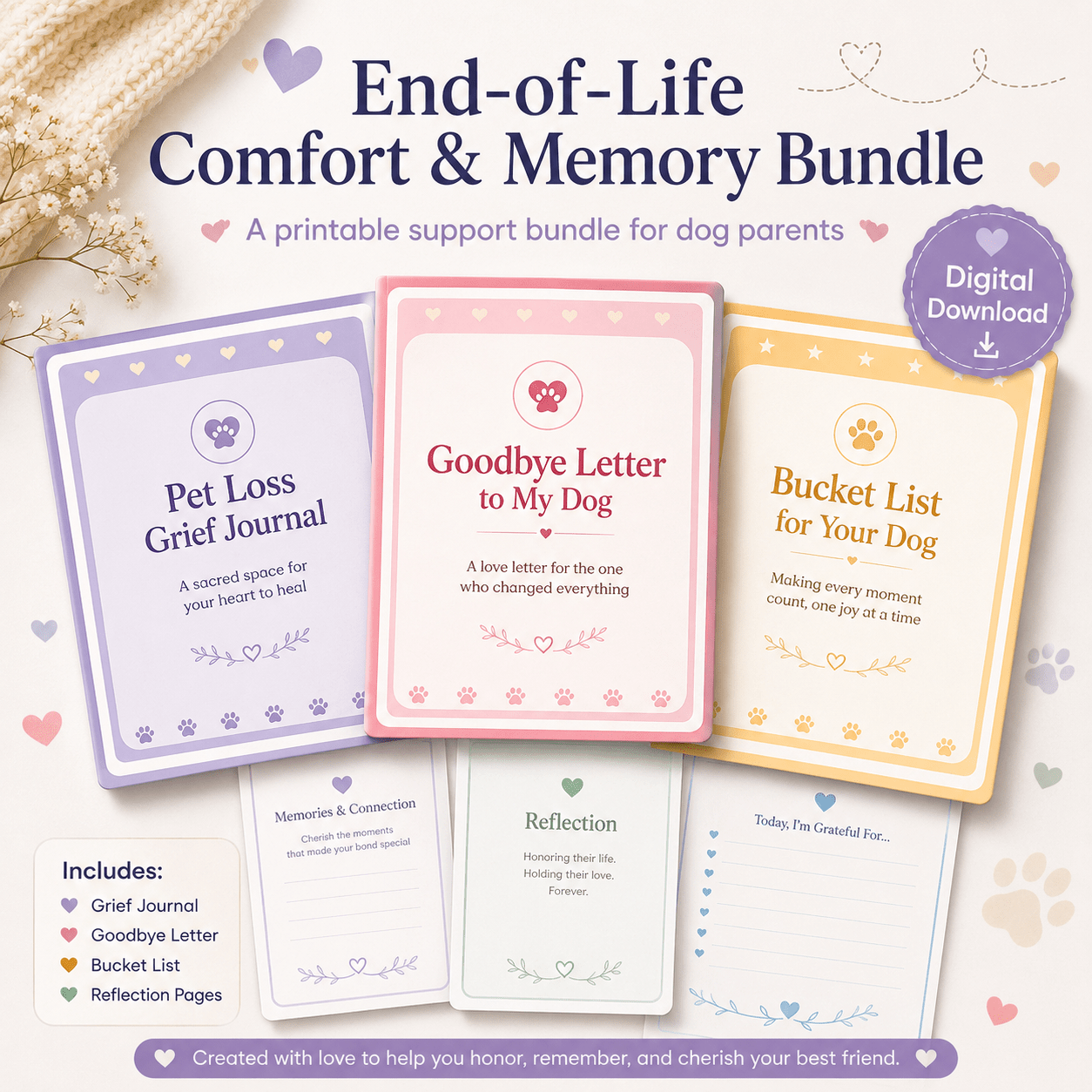End - of - Life Comfort and Memory Bundle - Drake Dog Cancer Foundation