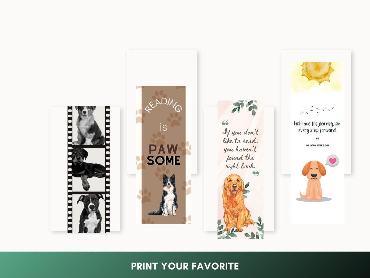 Customizable Dog Bookmarks: 40+ Printable Designs (Canva Editable) - Drake Dog Cancer Foundation