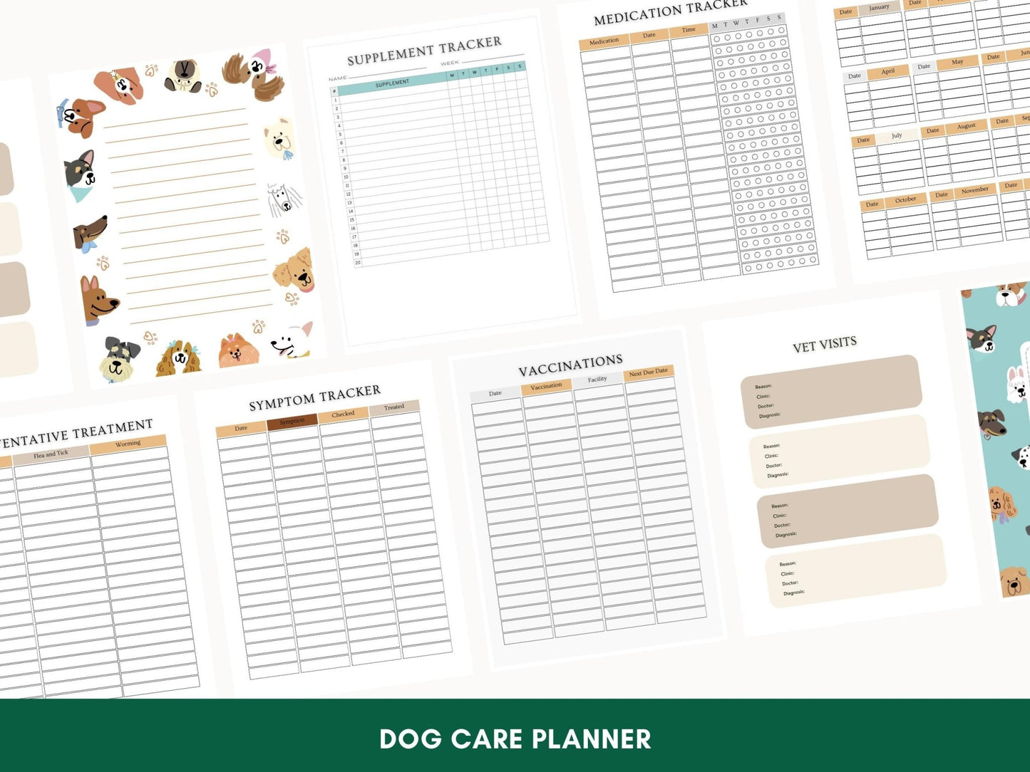 Printable Canine Wellness Planner: Digital Pet Health Journal & Organizer for Dog Care - Drake Dog Cancer Foundation