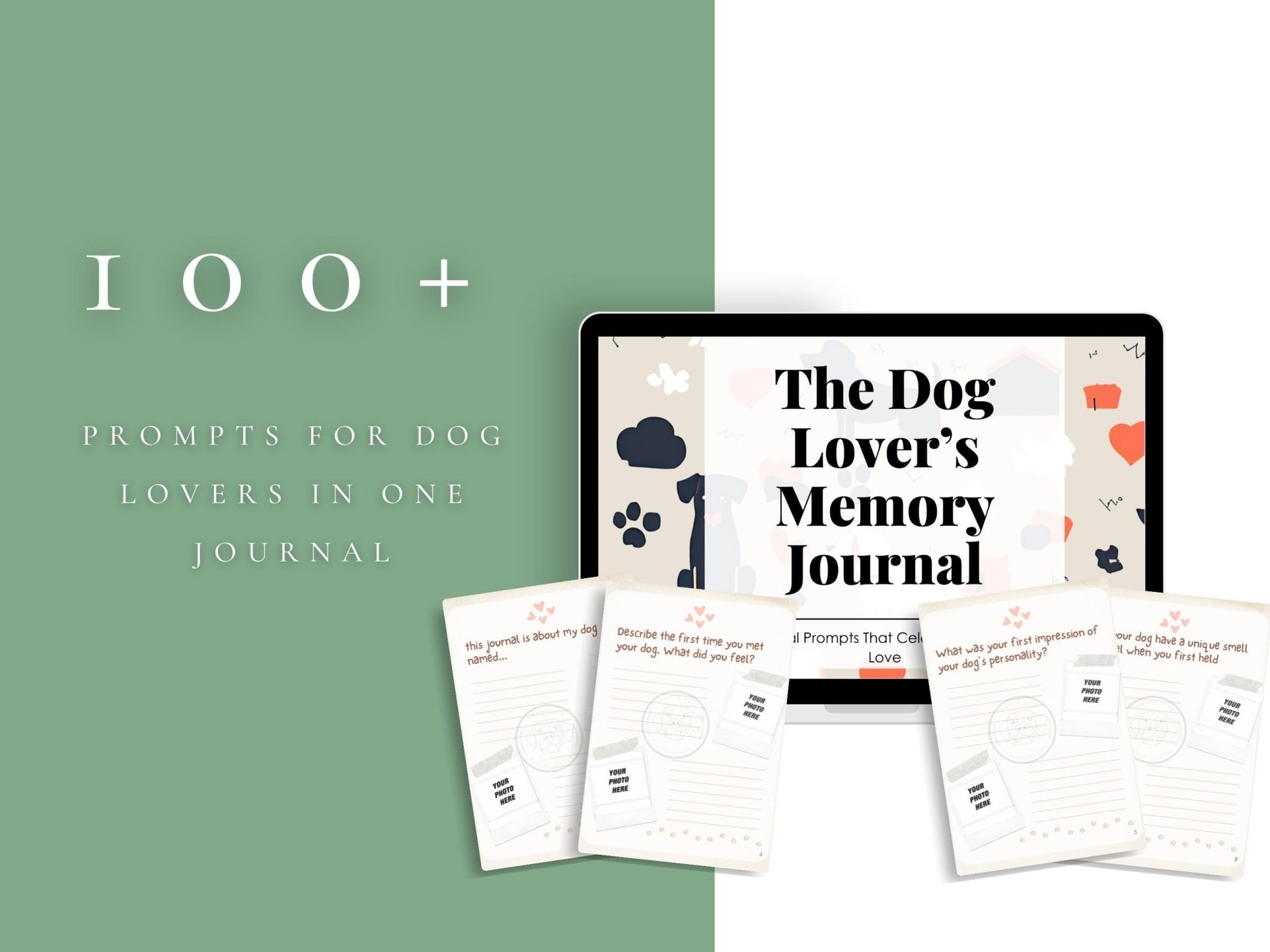 Dog Lovers Memory Journal: 100+ Prompts for Capturing Special Moments - Digital Pet Keepsake Download - Drake Dog Cancer Foundation