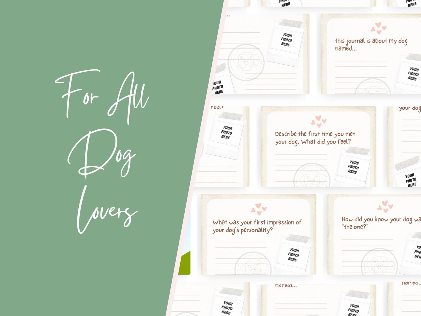 Dog Lovers Memory Journal: 100+ Prompts for Capturing Special Moments - Digital Pet Keepsake Download - Drake Dog Cancer Foundation