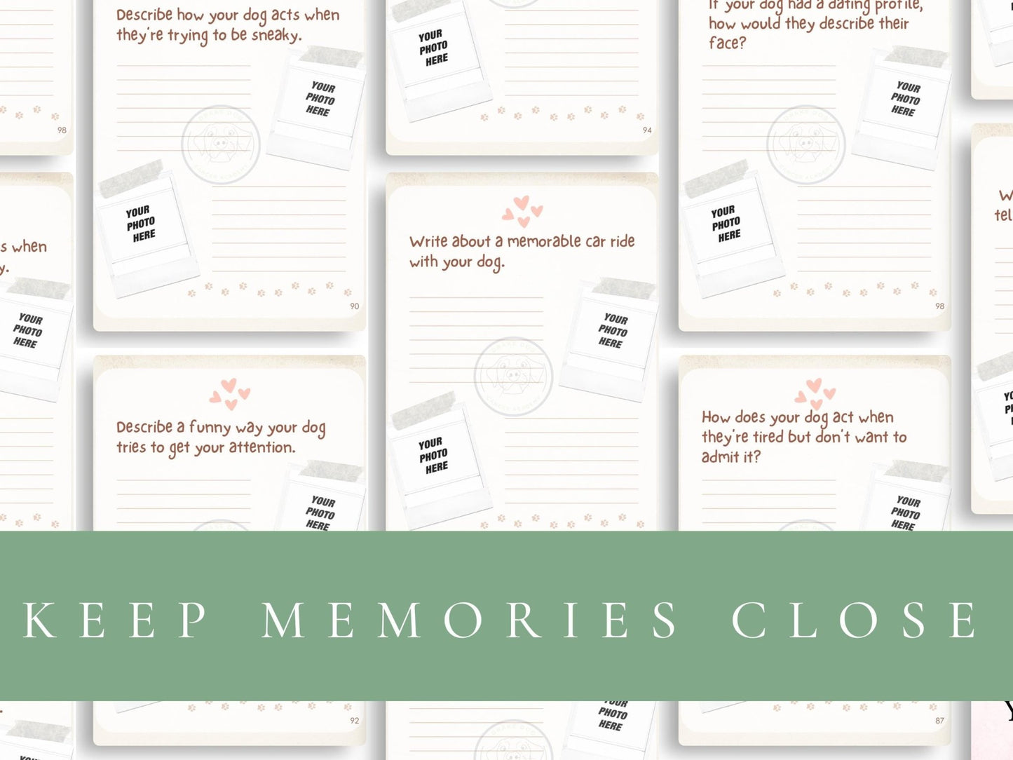 Dog Lovers Memory Journal: 100+ Prompts for Capturing Special Moments - Digital Pet Keepsake Download - Drake Dog Cancer Foundation