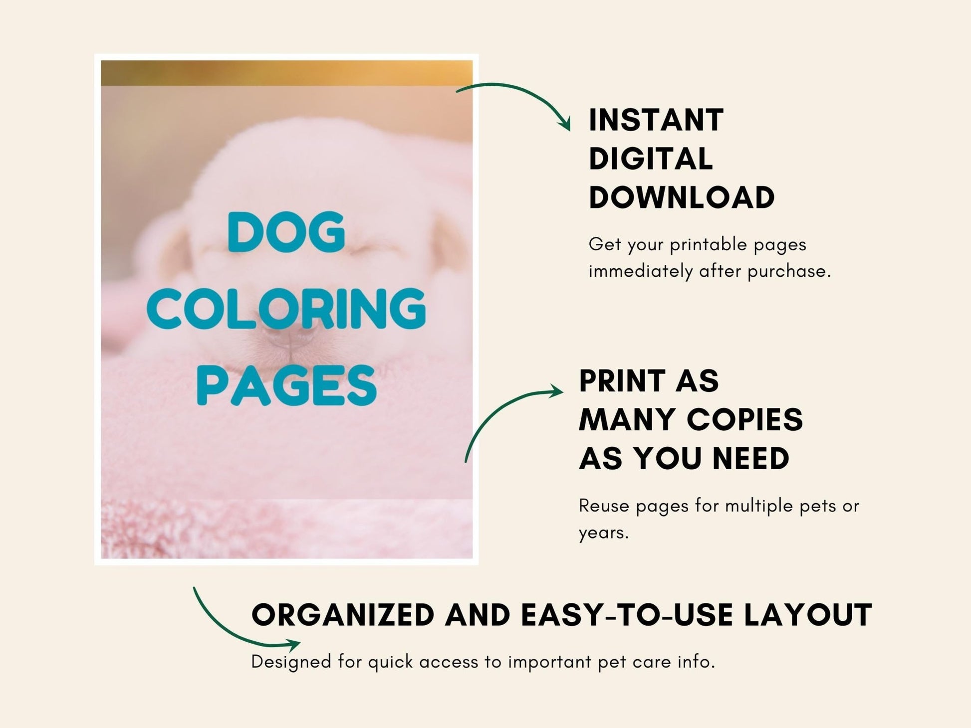 Dog Coloring Book for Kids: 45+ Puppy Activity Pages (PDF) - Drake Dog Cancer Foundation