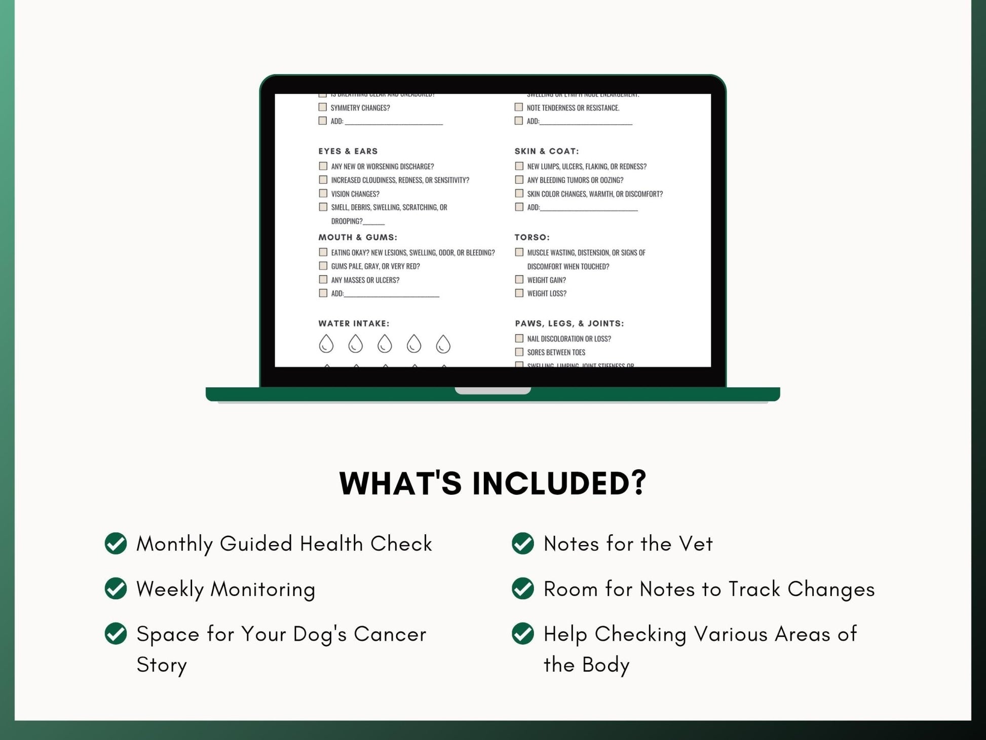 Dog Cancer Journal: Pet Wellness Tracker (Printable PDF) - Drake Dog Cancer Foundation