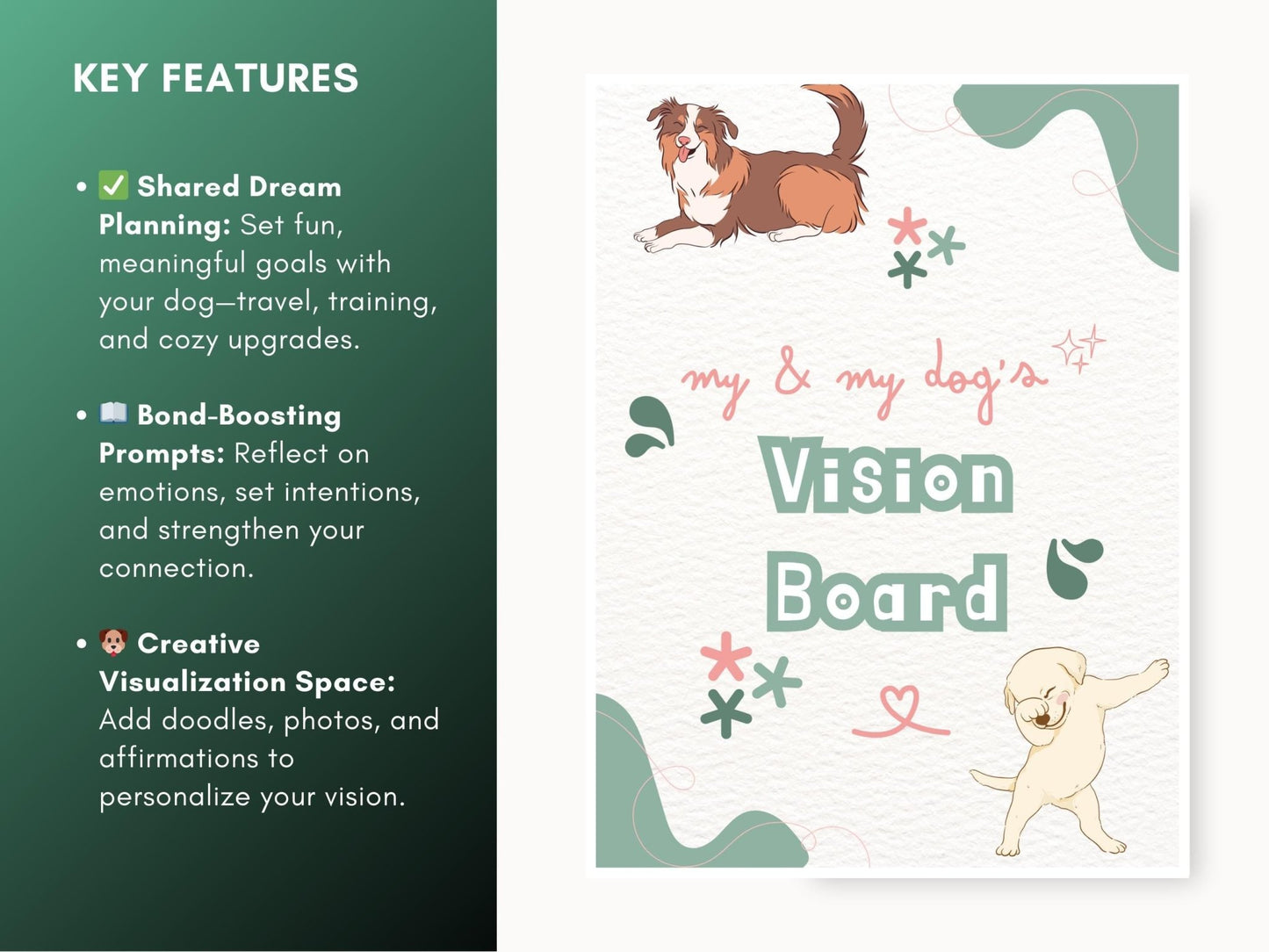 Dog Vision Board: Printable Goal Planner for Pet Parents (Digital Download) - Drake Dog Cancer Foundation