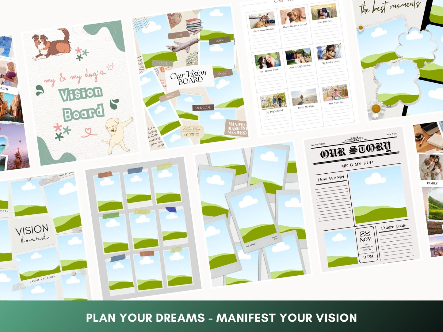 Dog Vision Board: Printable Goal Planner for Pet Parents (Digital Download) - Drake Dog Cancer Foundation