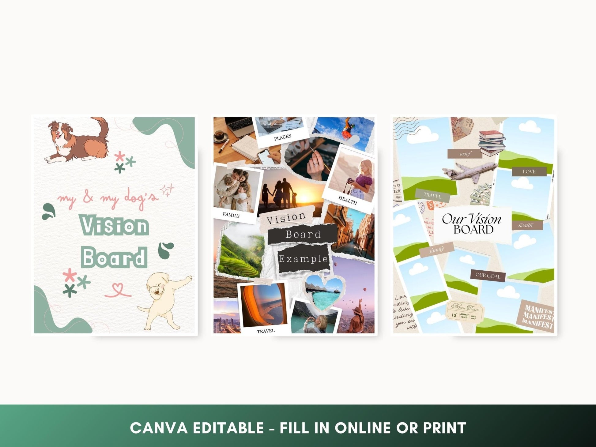 Dog Vision Board: Printable Goal Planner for Pet Parents (Digital Download) - Drake Dog Cancer Foundation