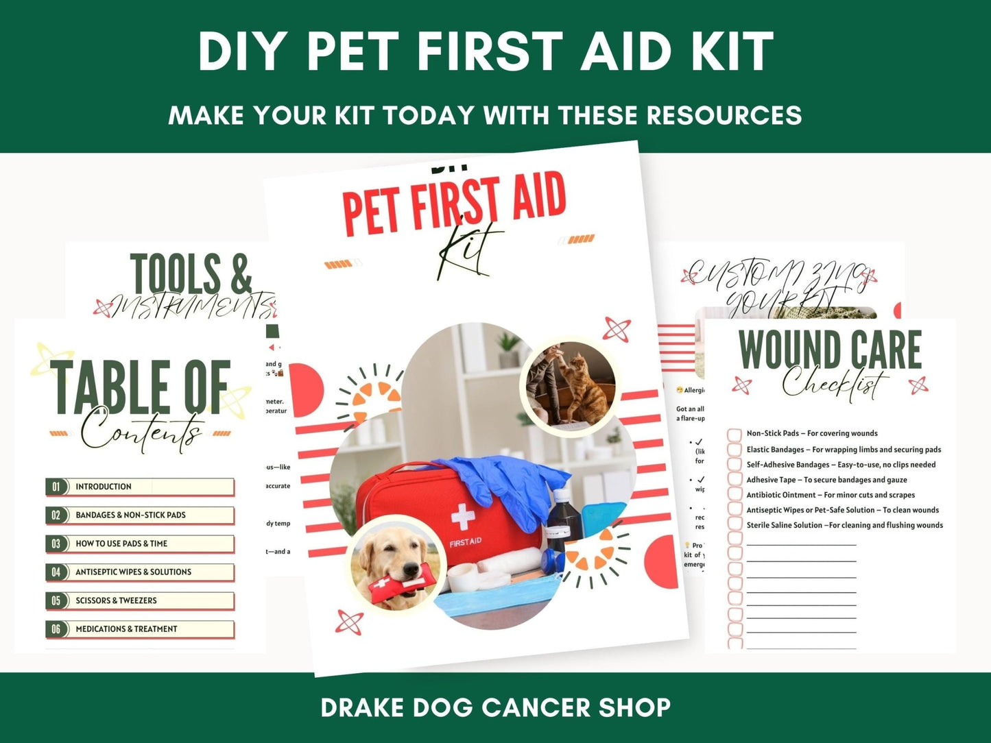 DIY Pet First Aid Kit Guide: Customizable Emergency Essentials for Dogs & Cats on the Go - Drake Dog Cancer Foundation