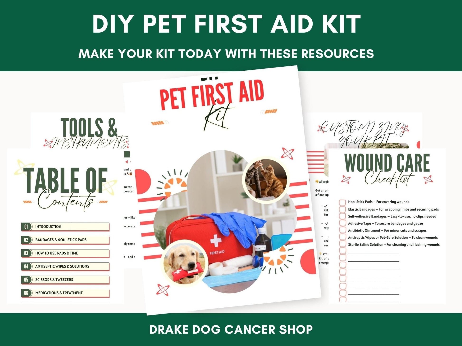 DIY Pet First Aid Kit Guide: Customizable Emergency Essentials for Dogs & Cats on the Go - Drake Dog Cancer Foundation