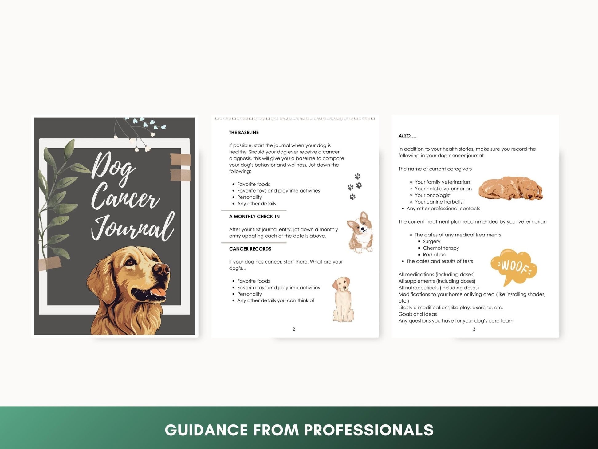 Dog Cancer Journal: Pet Wellness Tracker (Printable PDF) - Drake Dog Cancer Foundation