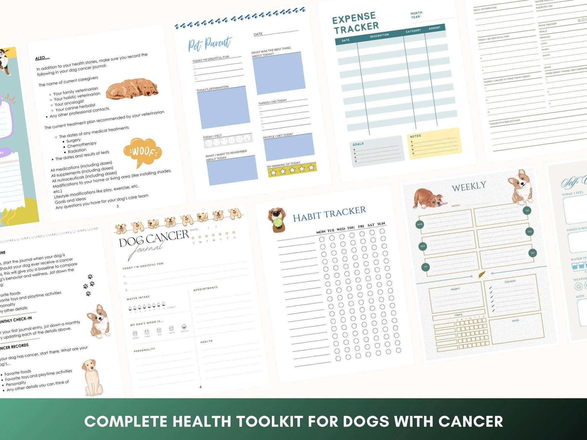 Dog Cancer Journal: Pet Wellness Tracker (Printable PDF) - Drake Dog Cancer Foundation