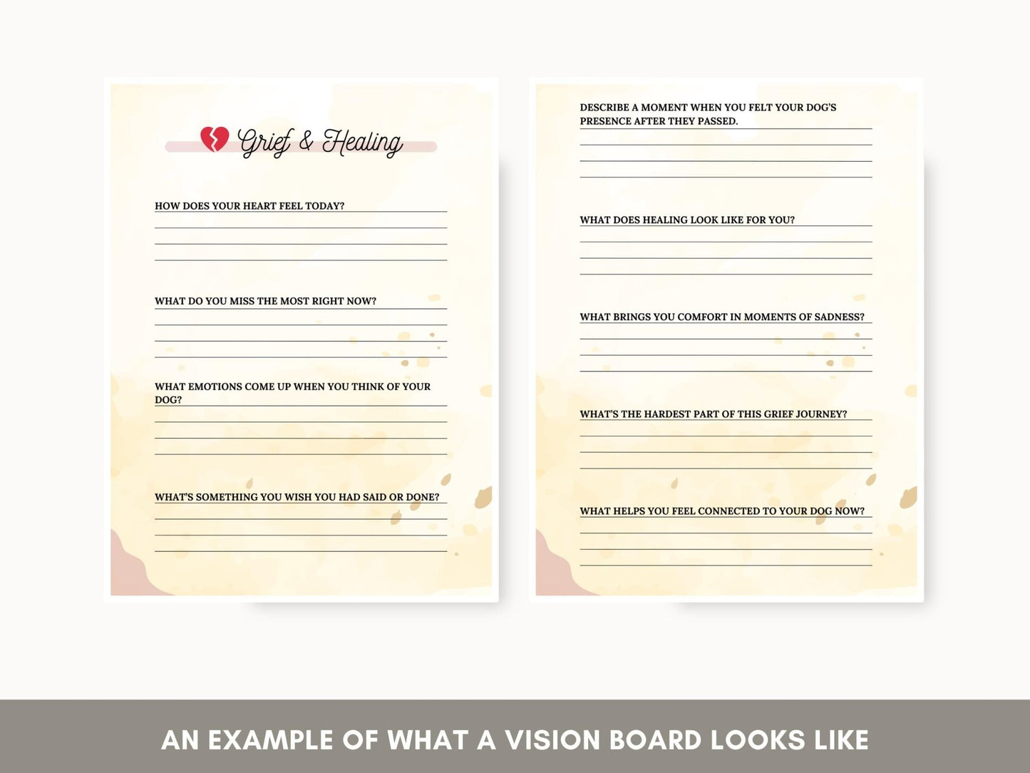 Pet Loss Grief Journal: Dog Memory & Reflection Workbook (Printable) - Drake Dog Cancer Foundation