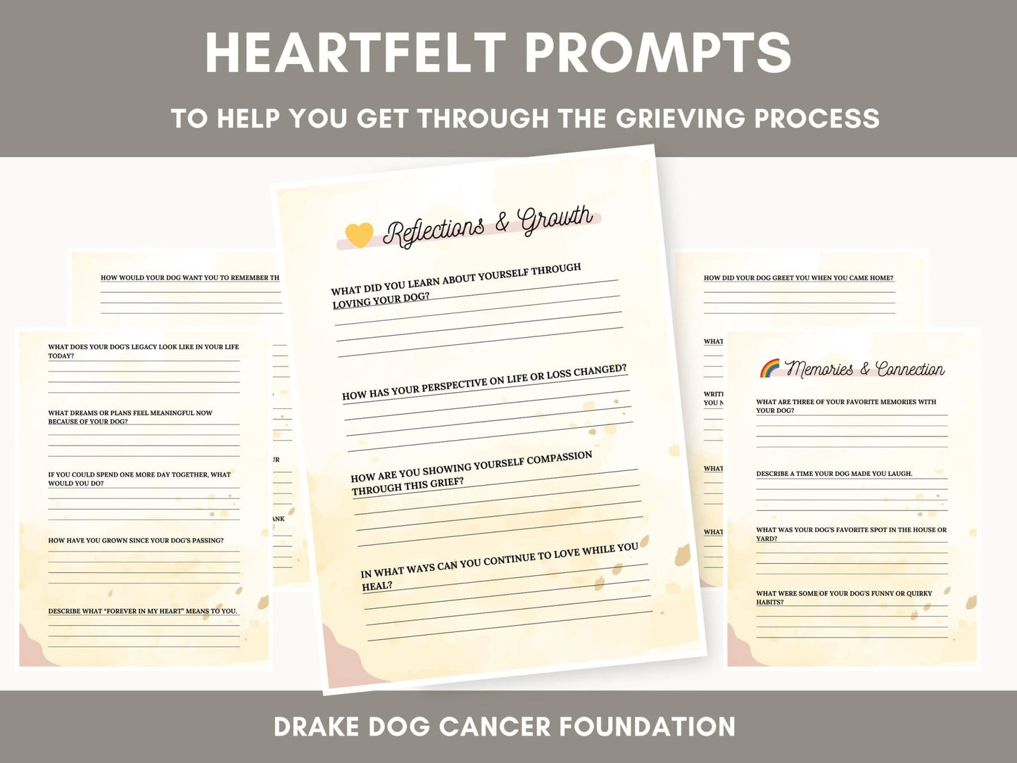 Pet Loss Grief Journal: Dog Memory & Reflection Workbook (Printable) - Drake Dog Cancer Foundation