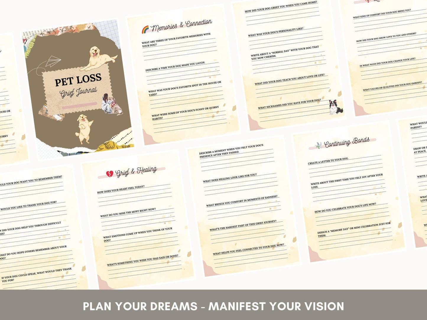 Pet Loss Grief Journal: Dog Memory & Reflection Workbook (Printable) - Drake Dog Cancer Foundation