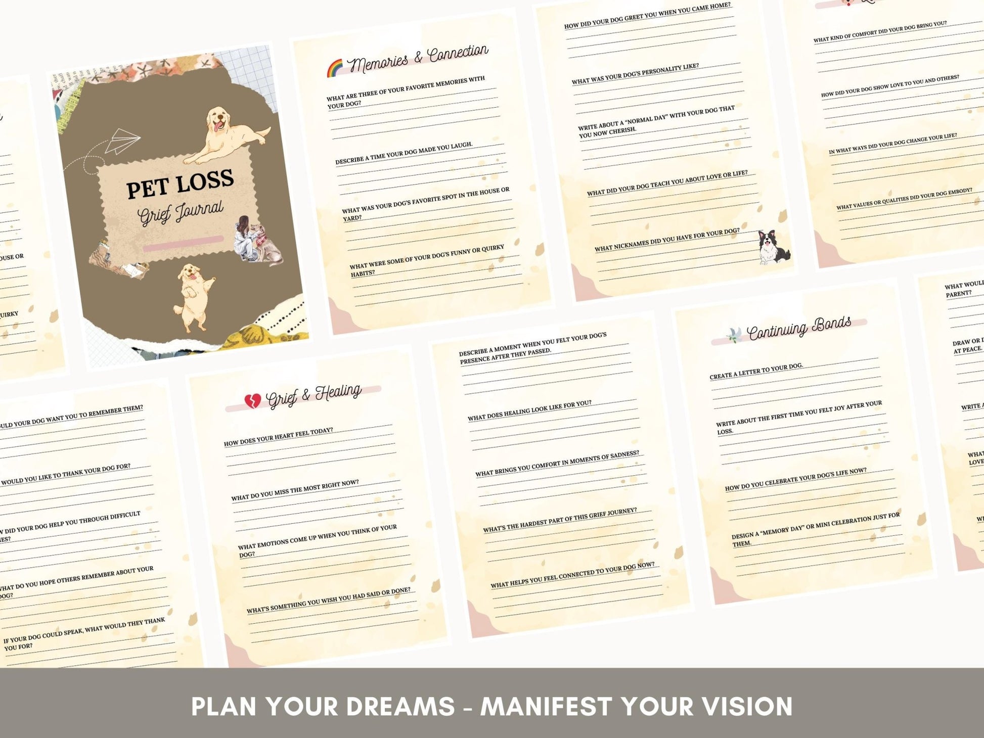 Pet Loss Grief Journal: Dog Memory & Reflection Workbook (Printable) - Drake Dog Cancer Foundation