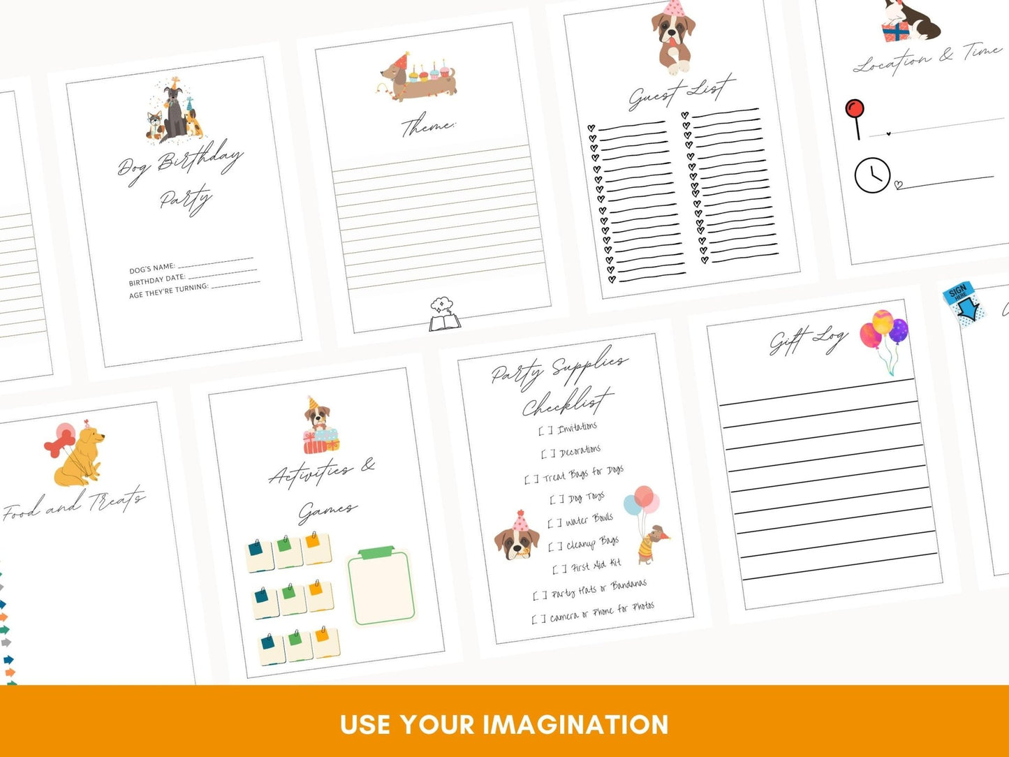 Printable Dog Birthday Party Planner: Celebration Organizer & Puppy Event Worksheet - Instant Download - Drake Dog Cancer Foundation