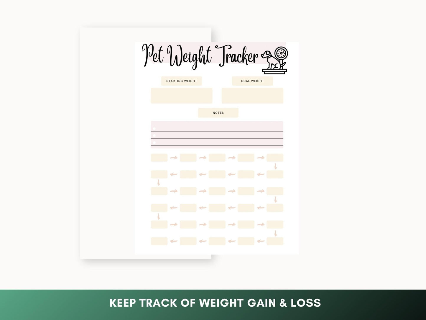 Pet Health Monitoring Sheet: Weight Tracker for Senior, Chronically Ill & Recovering Animals - Drake Dog Cancer Foundation