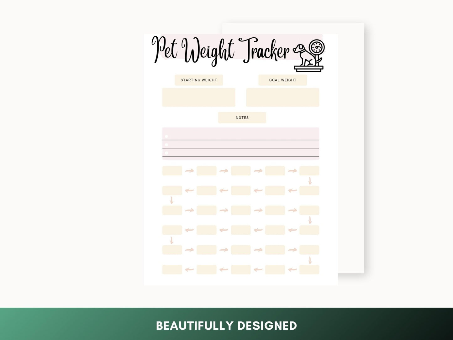 Pet Health Monitoring Sheet: Weight Tracker for Senior, Chronically Ill & Recovering Animals - Drake Dog Cancer Foundation