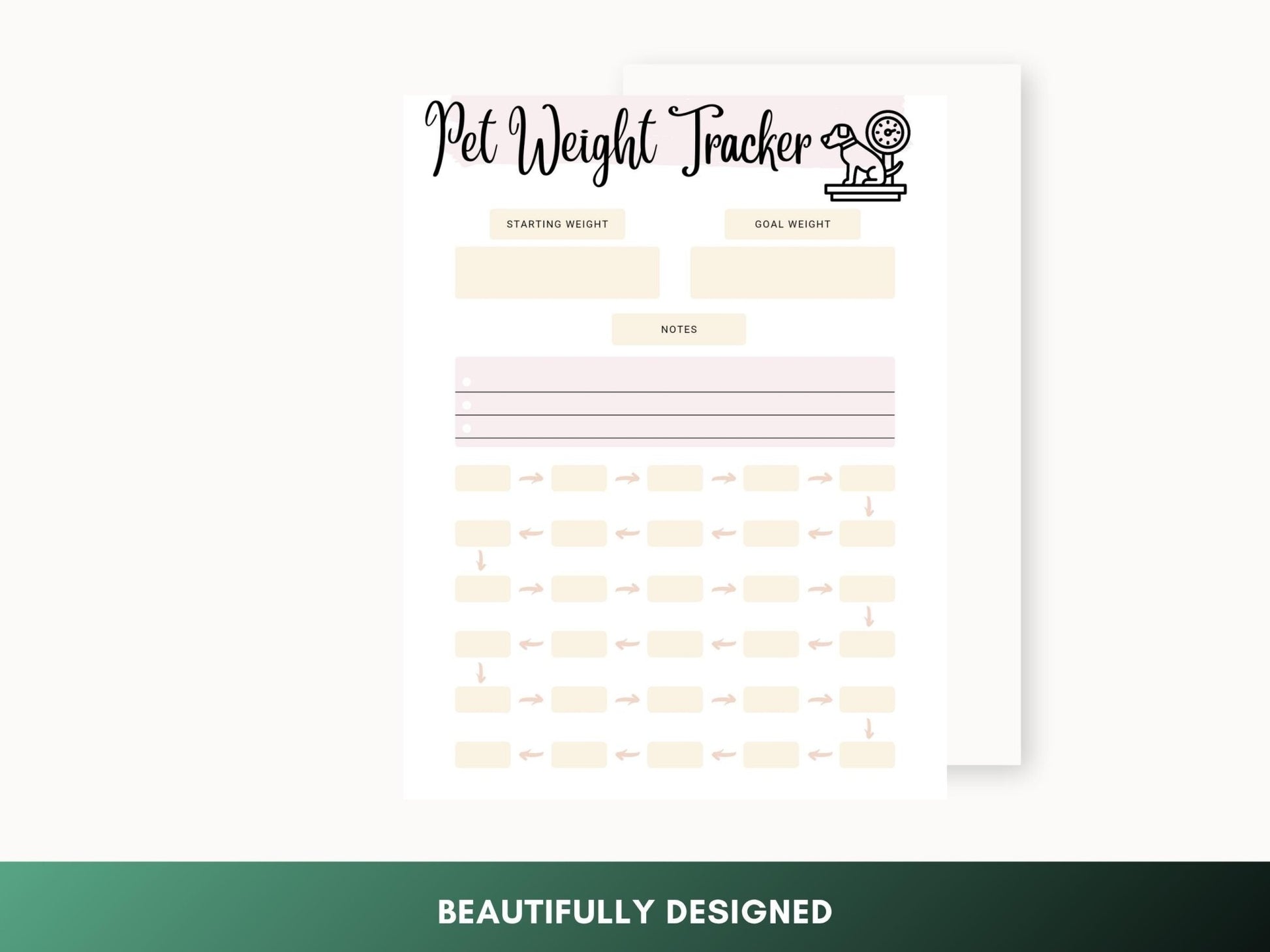 Pet Health Monitoring Sheet: Weight Tracker for Senior, Chronically Ill & Recovering Animals - Drake Dog Cancer Foundation