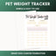 Pet Health Monitoring Sheet: Weight Tracker for Senior, Chronically Ill & Recovering Animals - Drake Dog Cancer Foundation